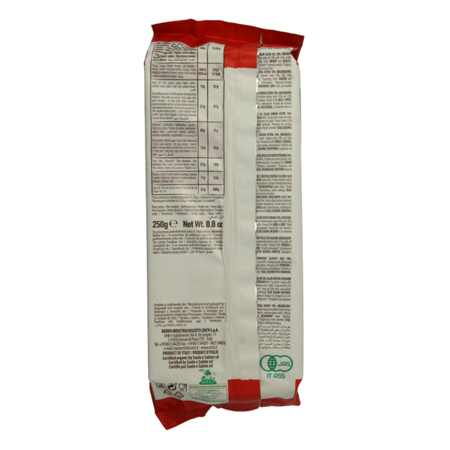 Crackers aceite de oliva con sal rojo bio 250 gramos