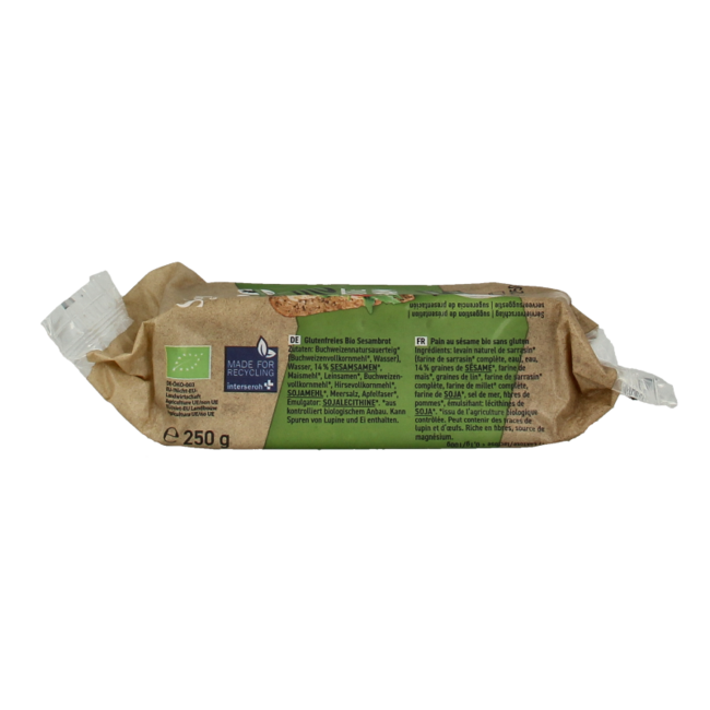 Schnitzer Pan de sésamo sin gluten bio 250 gramos