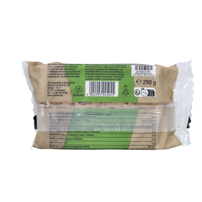 Pain de millet sans gluten bio 250 Grammes