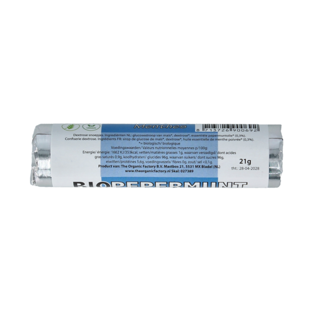 Rouleaux de menthe bio 21 g