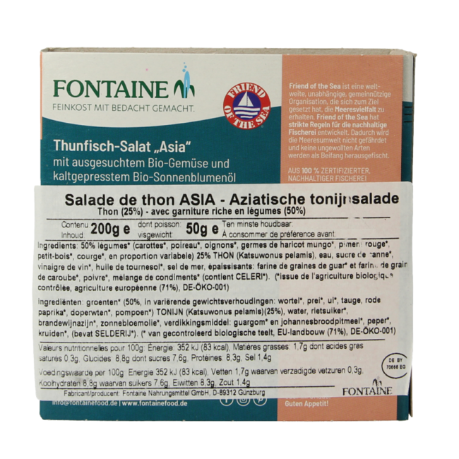 Salade de thon asiatique Fontaine 200 g