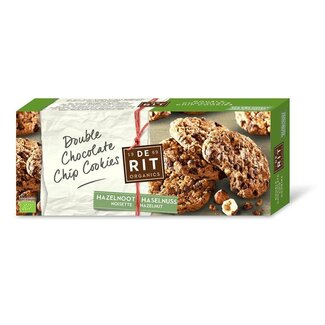 De Rit Biscotti Doppia Cioccolata e Nocciole Bio De Rit 175 Grammi