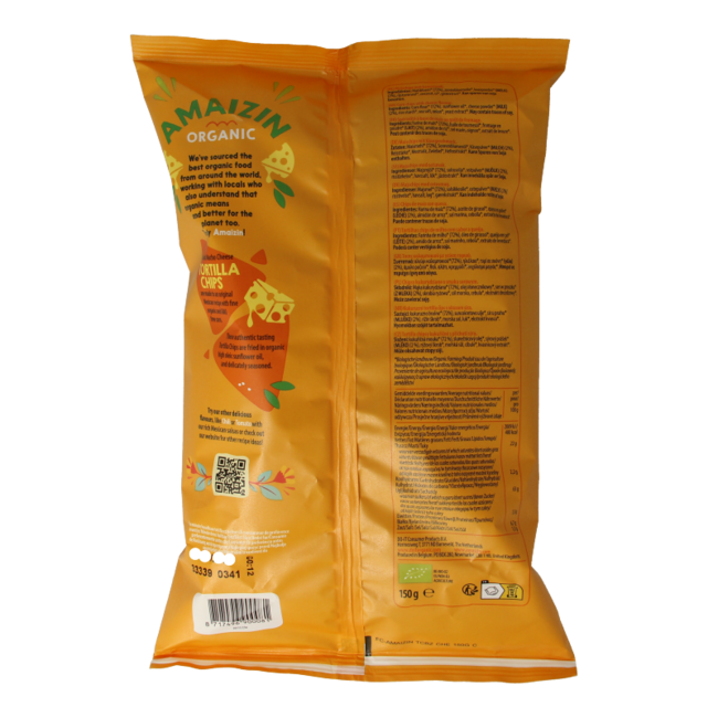 Chips di mais gusto Nacho biologiche 150 Grammi