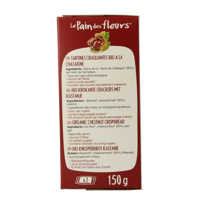 Sweet chestnut crackers organic 150 Gram