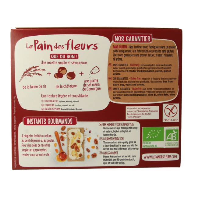 Crackers de castaña dulce bio 150 Gramos
