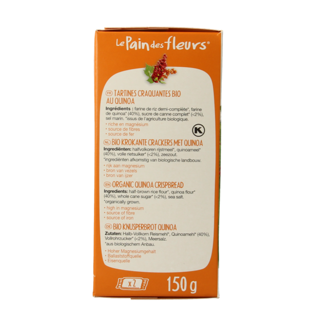Tortitas de quinoa bio 150 Gramos