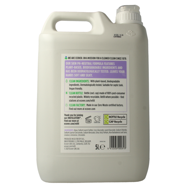 Jabón de manos de lavanda y aloe vera 5 litros