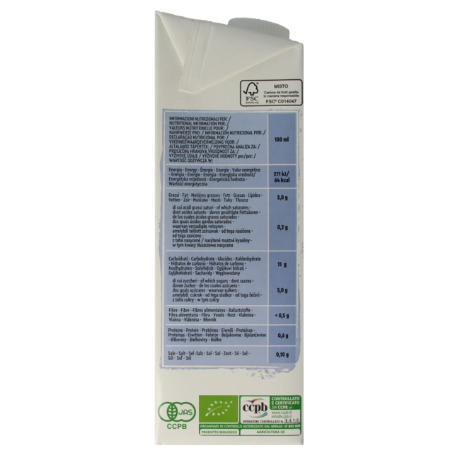 Bebida de arroz con almendra ecológica 1 litro