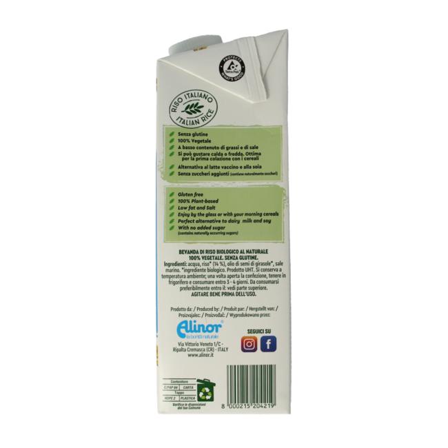 Bebida de arroz Vitariz natural bio 1 Litro