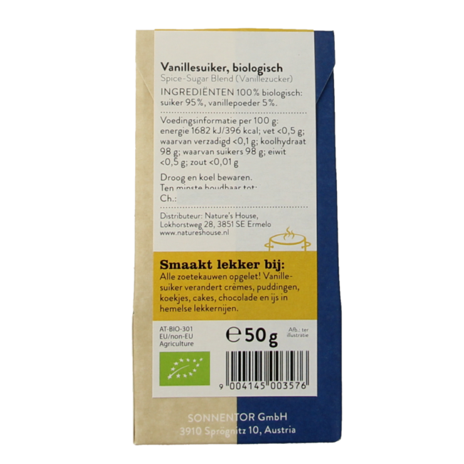 Sonnentor Organic Vanilla Sugar 50 Gram