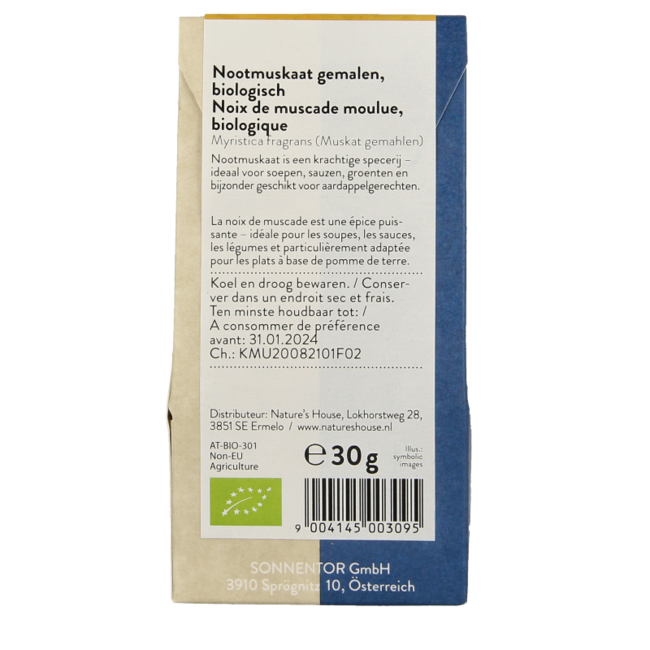 Sonnentor Nuez moscada molida bio 30 gramos