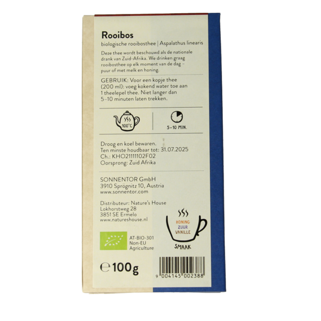 Té de hierbas Rooibos a granel bio 100 Gramos