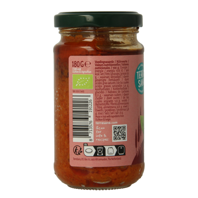 Pesto rosso bio 180 gramos