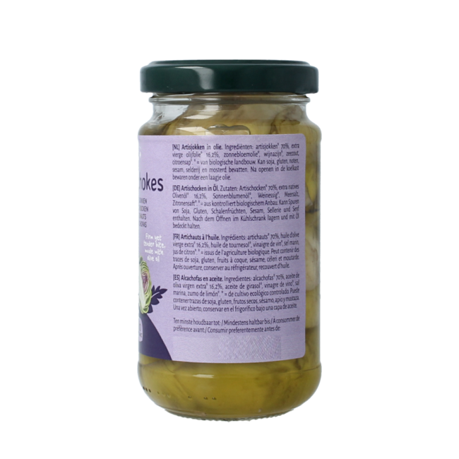 Alcachofas en aceite de oliva ecológico 170 Gramos