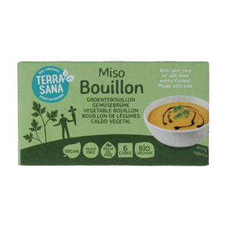 TerraSana Pastillas de caldo de verduras con miso sin levadura bio 64 gramos