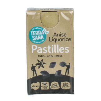 TerraSana TerraSana Pastillas de regaliz con anís bio 25 gramos