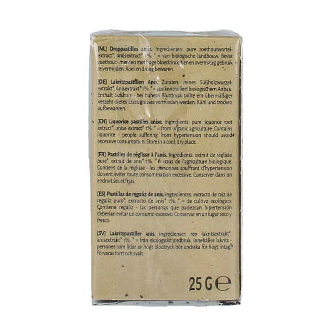 TerraSana Organic Anise Liquorice Pastilles 25g