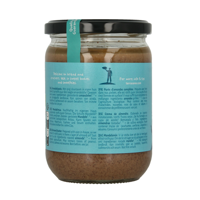 Organic almond butter no salt 500g
