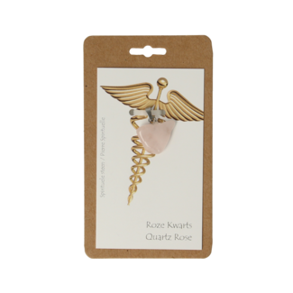 Steengoed Pendentif en pierre de santé quartz rose Steengoed 1 pièce