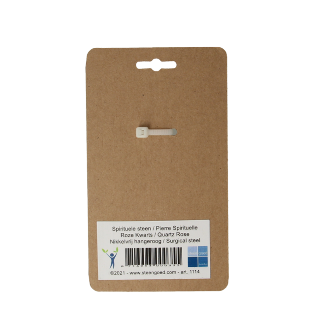 Steengoed Rose Quartz Health Stone Pendant 1 Piece