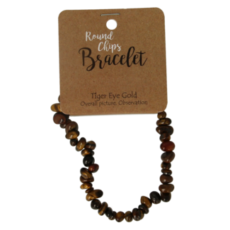 Steengoed Pulsera de fragmentos de ojo de tigre Steengoed en tarjeta 1 unidad