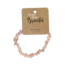 Steengoed rose quartz chip bead bracelet on card 1 piece