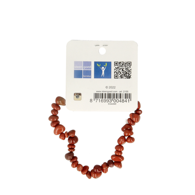 Bracciale a Frammenti Steengoed in Diaspro Rosso (1 Pezzo)