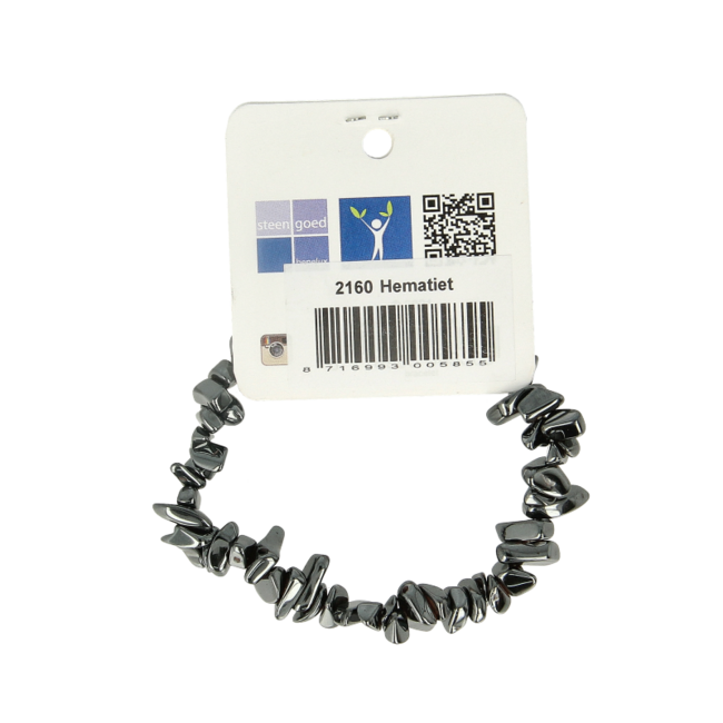 Steengoed Bracelet en éclats d'hématite 1 pièce