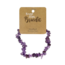 Naturstein Splitterperlen Armband Amethyst auf Karte, 1 Stück