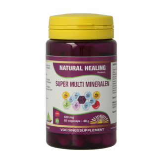 NHP NHP Super multi mineralen 650mg puur 60 Vegetarische capsules