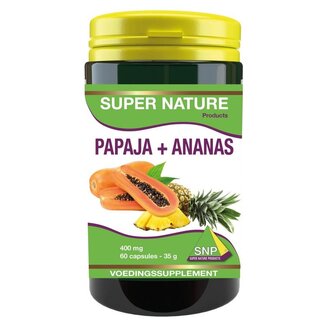 SNP SNP Papaya-piña 400 mg 60 Cápsulas
