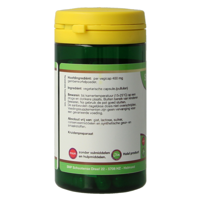 SNP Ginger 400 mg 60 Vegetarian capsules