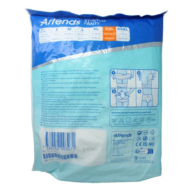 Mutandine Elastiche (Stretchpants) Taglia XXL, 15 Pezzi