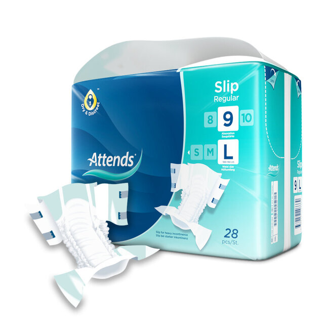 Attends Slip Regular 9 talla L 28 unidades