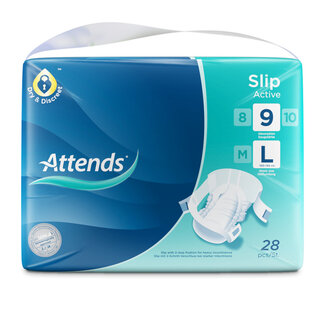 Attends Attends Slip Active 9 Size L 28 Pieces