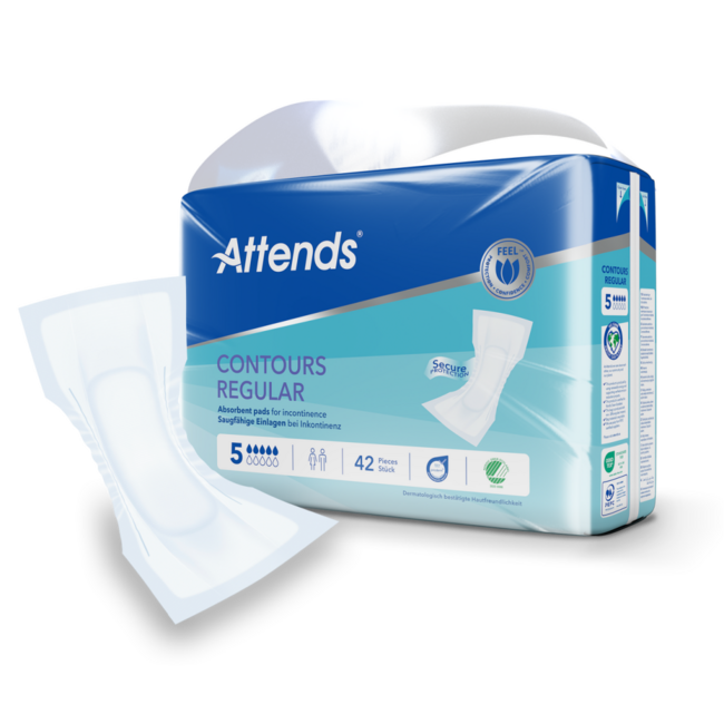 Attends Contours 5 Pads 42 Pieces