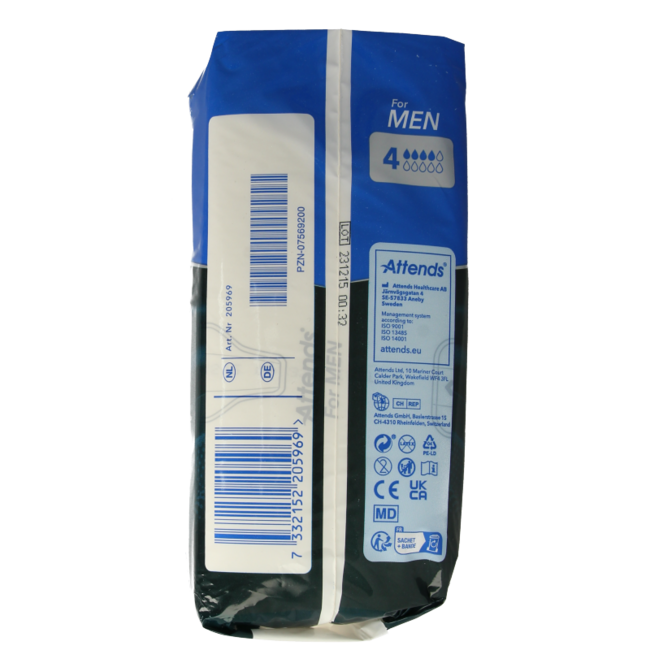 Attends For Men 4 14 unidades