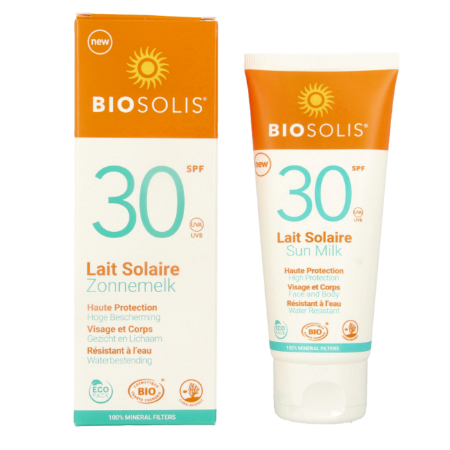 Biosolis Sonnenmilch für Gesicht und Körper SPF30 100 Milliliter