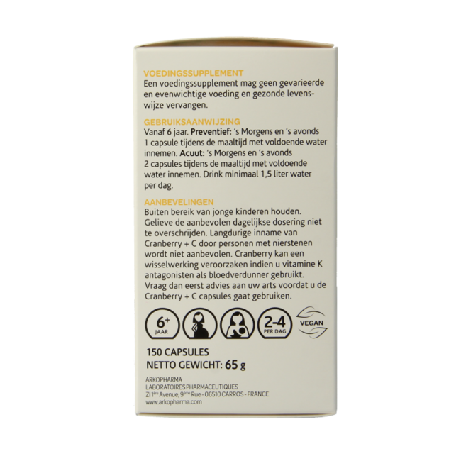 Cranberry & Vitamina C 150 Capsule