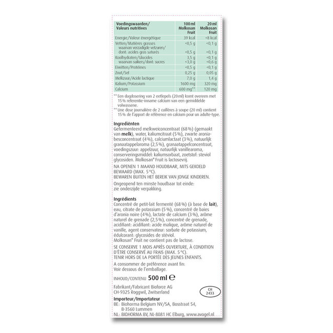 A Vogel Molkosan Frutta 500 Millilitri