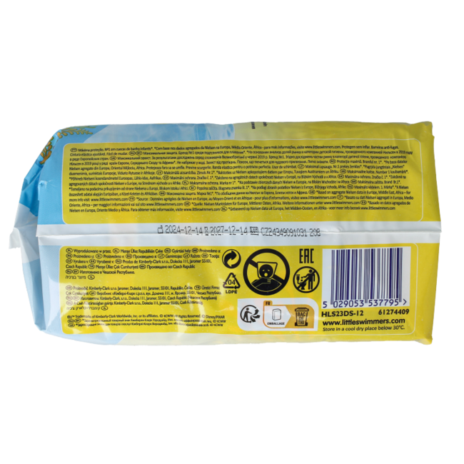 Pieluszki Little Swimmers 2-3 3-7 kg 12 sztuk