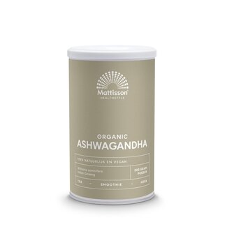 Mattisson Ashwagandha en polvo withania somnifera bio 200 gramos
