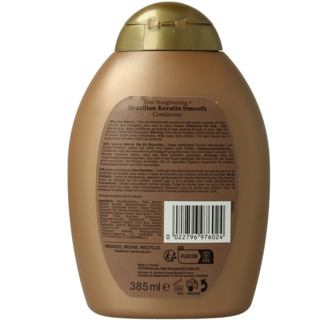 Acondicionador Brazilian Keratin Smooth 385 mililitros