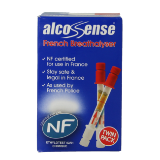 Alcosense Éthylotest jetable Alcosense certifié NF - Lot de 2