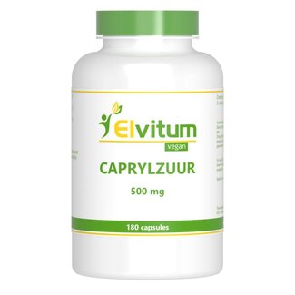 Elvitum Caprylic Acid 500mg 180 Vegetarian Capsules