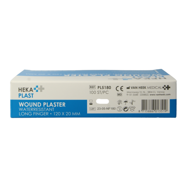 Hekaplast Fingerpflaster wasserabweisend 120 × 20 100 Stück