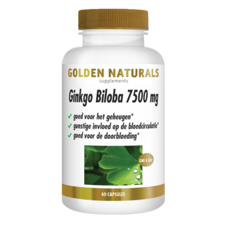 Golden Naturals Ginkgo biloba 7500mg 60 Cápsulas