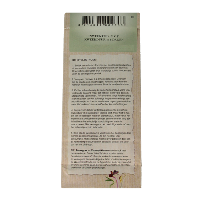 Peuleschil Mosterdzaad bio 135 Gramm