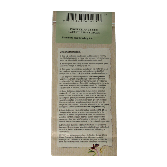 Peuleschil Alfalfa-Samen Bio 140 Gramm