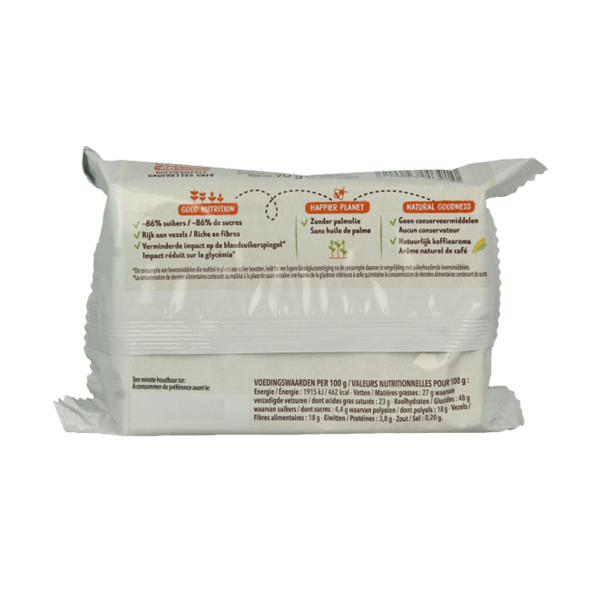 Cereal Barquillos de café con menos azúcar y maltitol 90 gramos
